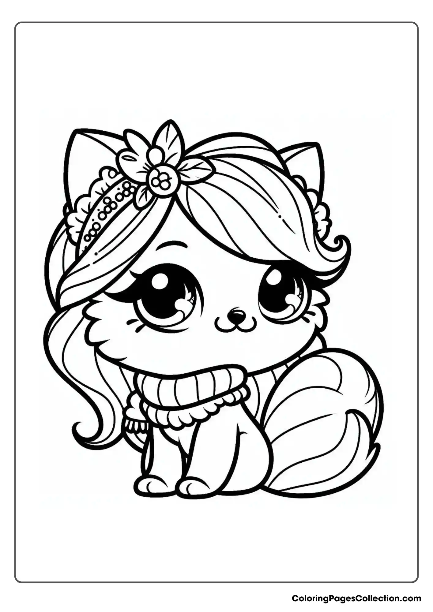 Cute Cat With A Stylized Hairstyle