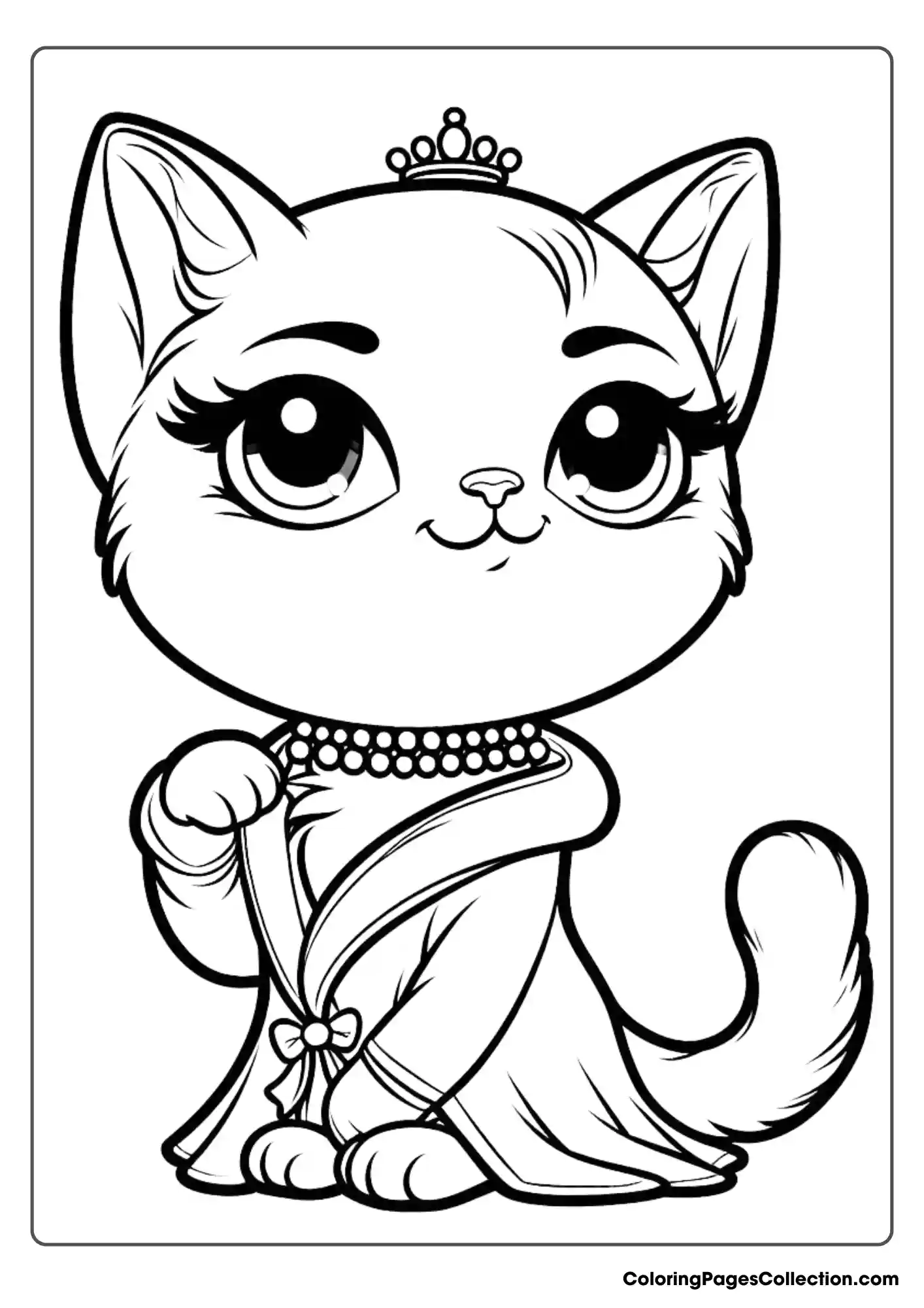 A Cute Cat Is Striking A Regal Pose