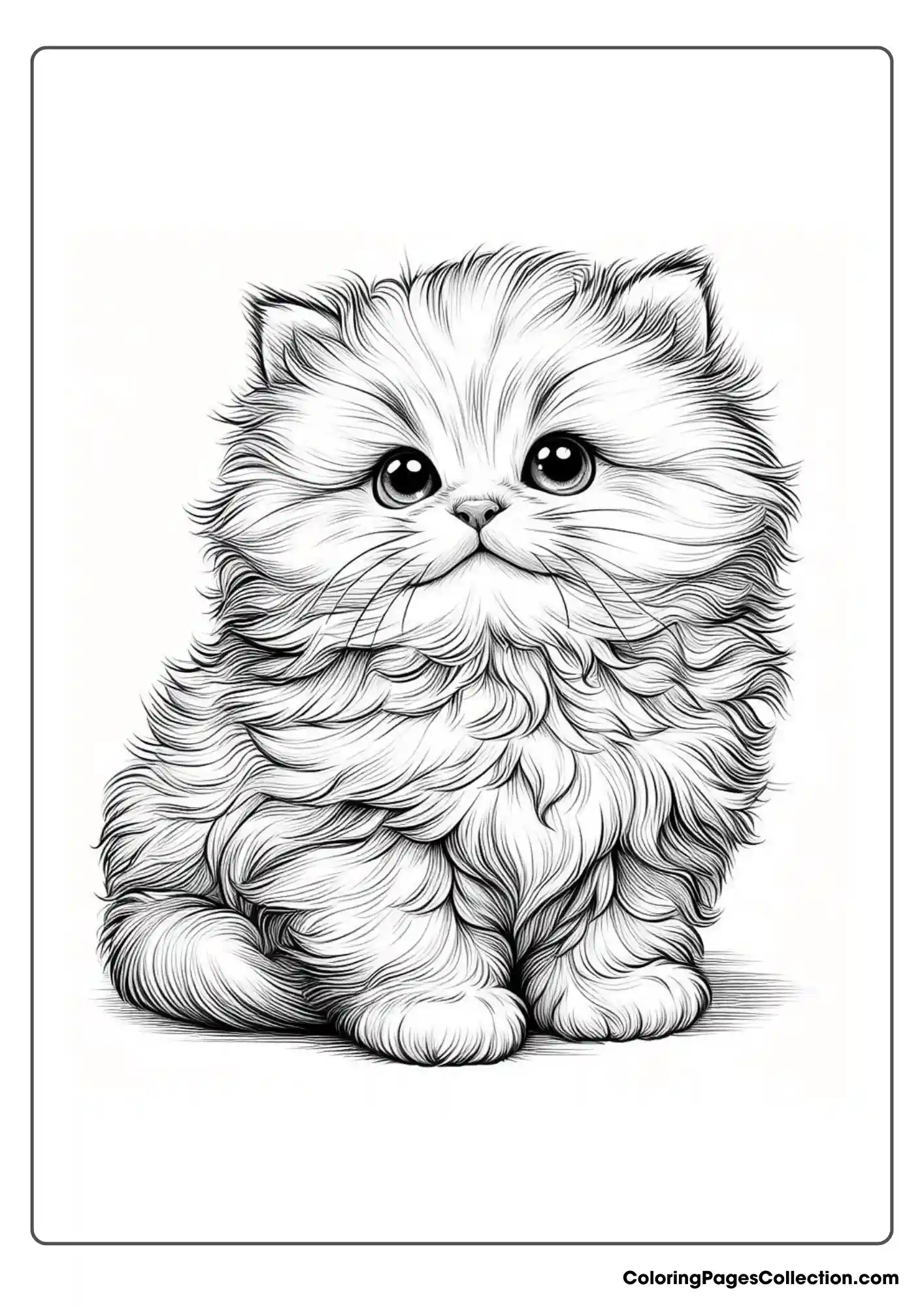 Detailed Rendering Of A Fluffy Kitten