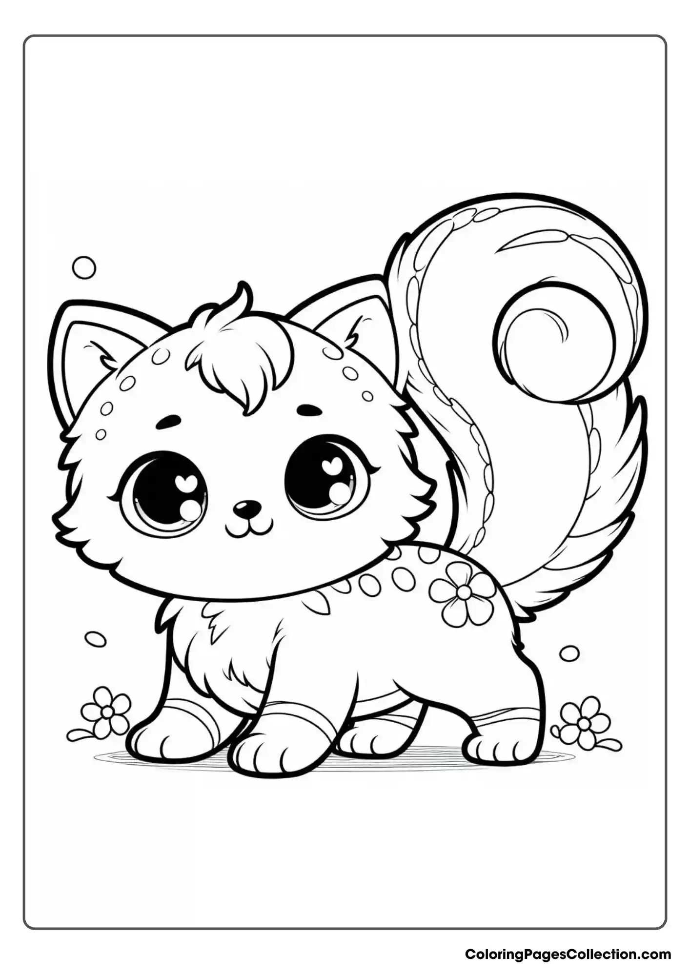 Cute Cat With Its Tail Raised