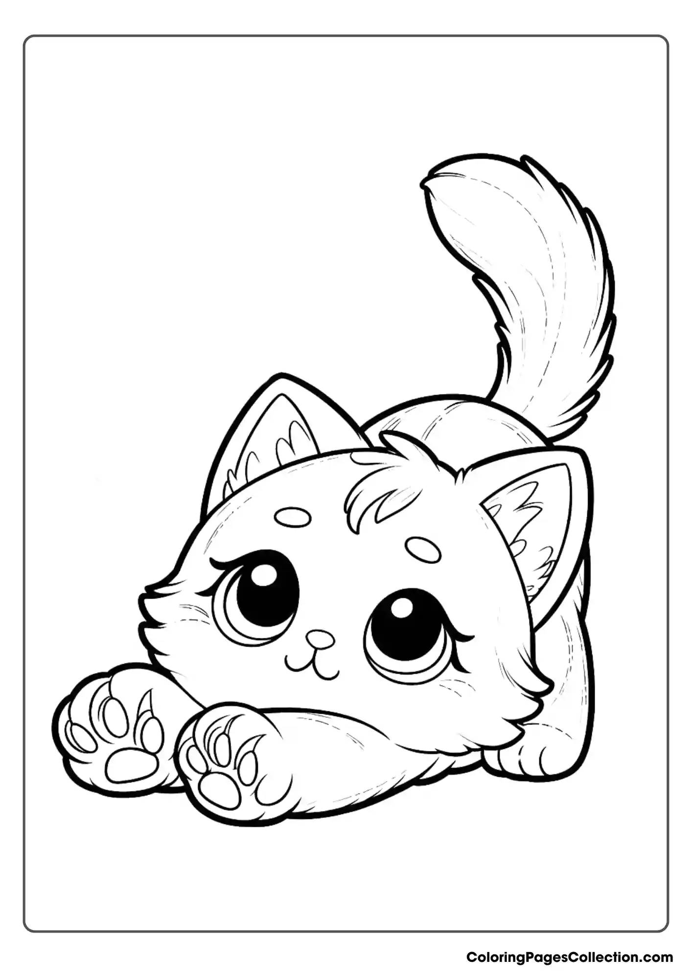 A Cute Cat Stretched Its Body