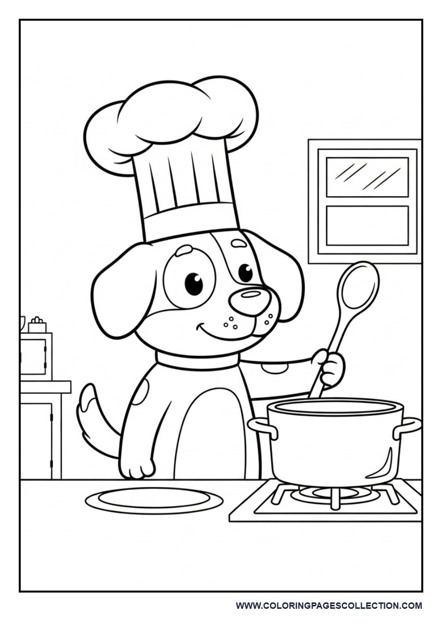 Chef Dog Cooking