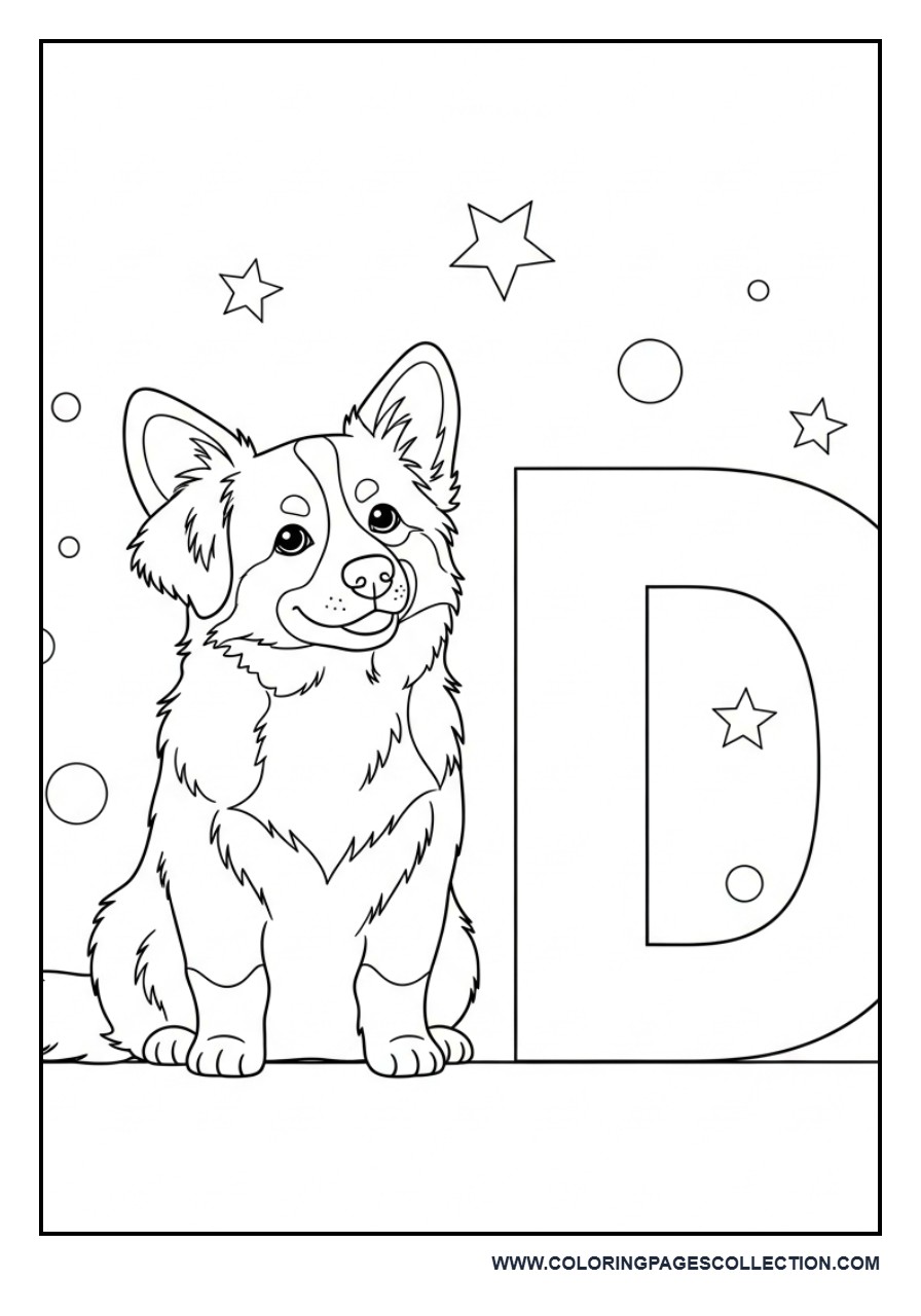 Dog with Alphabet (A for Dog Style Learning)
