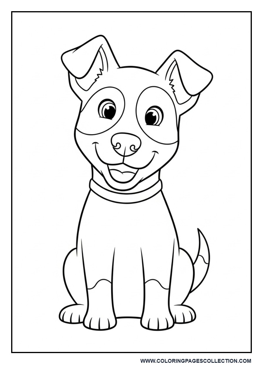 Smiling Dog with Collar