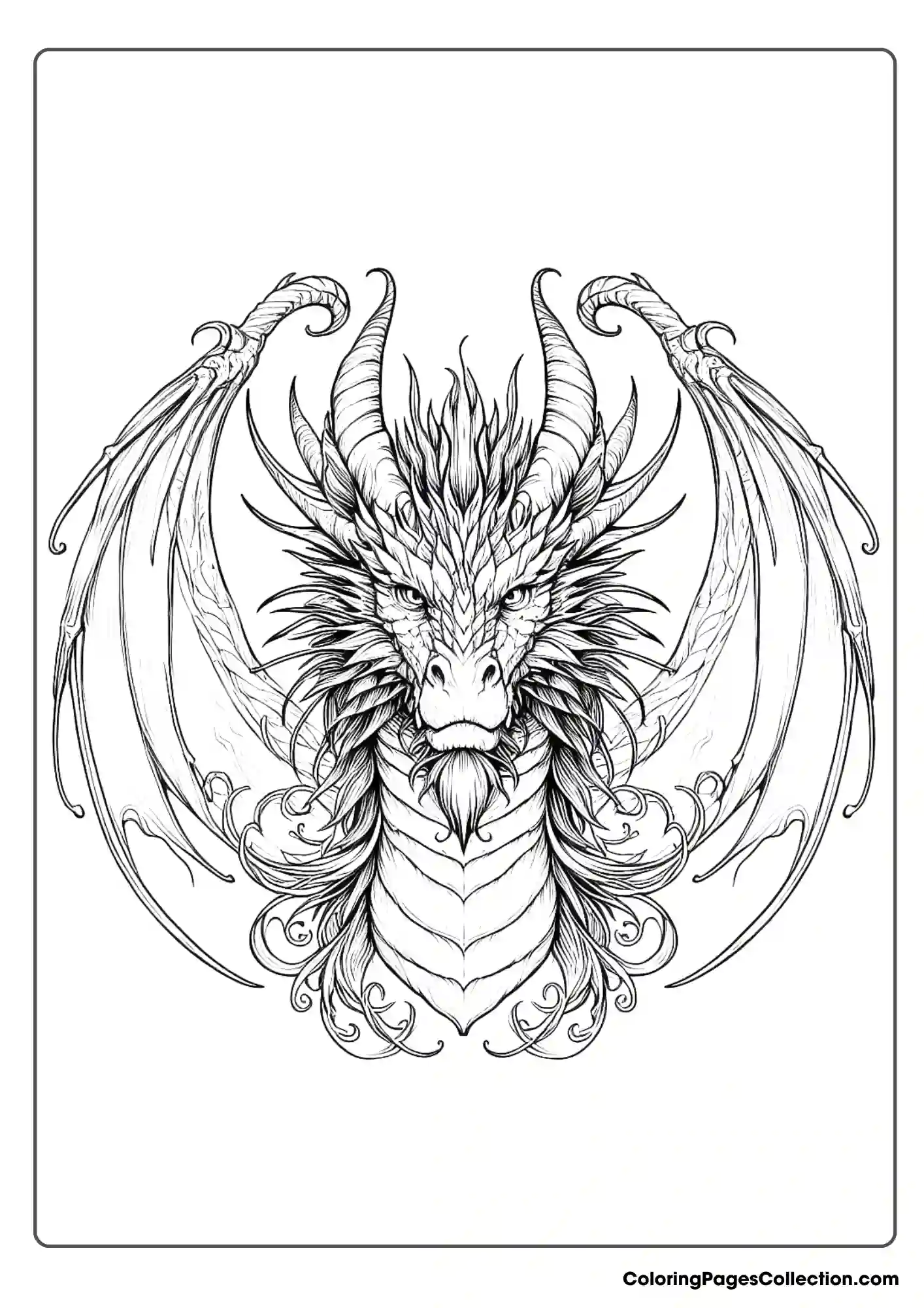 dragon coloring page