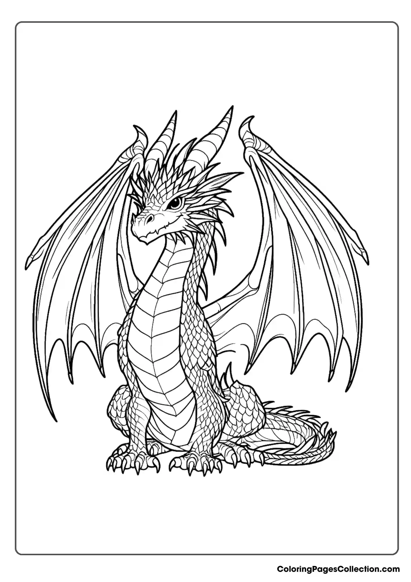 dragon coloring page