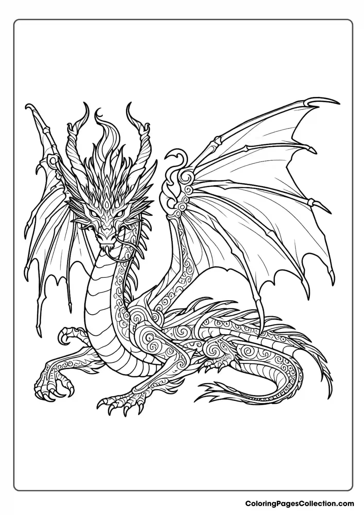 dragon coloring page