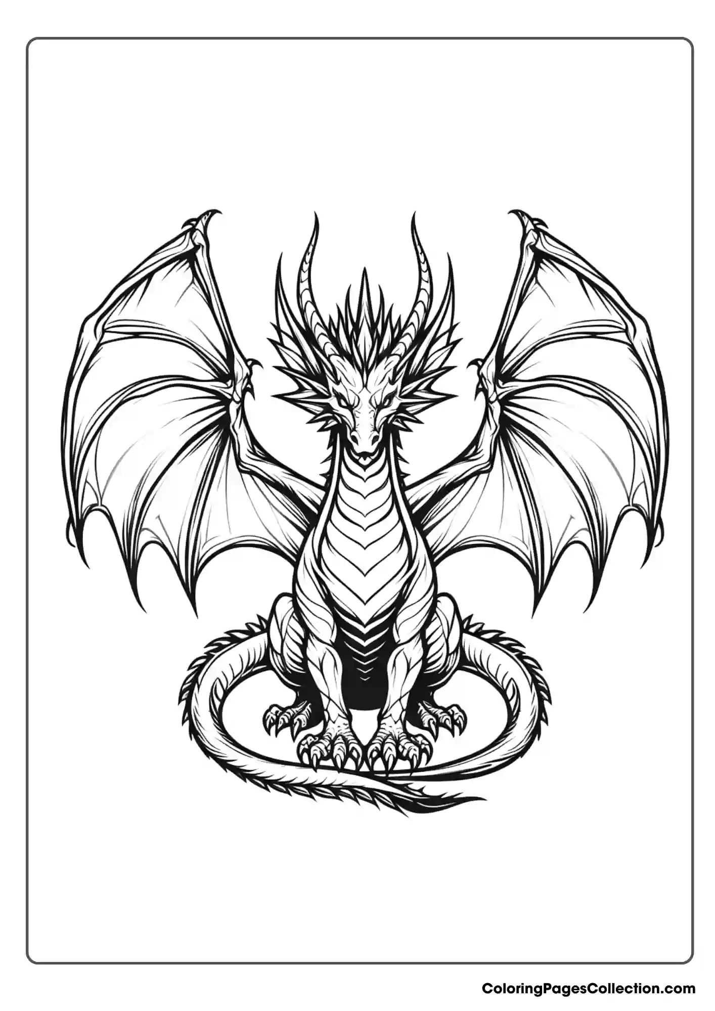 dragon coloring page