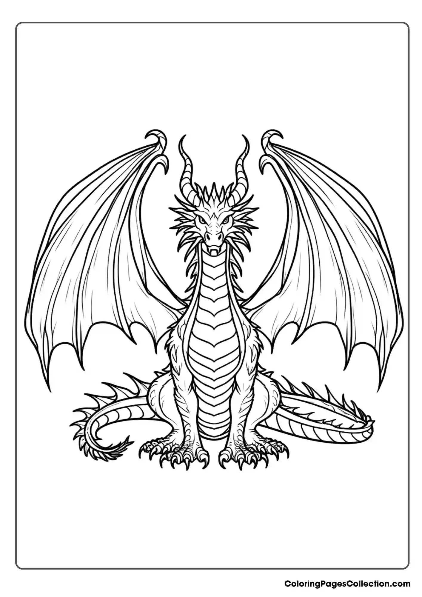 dragon coloring page