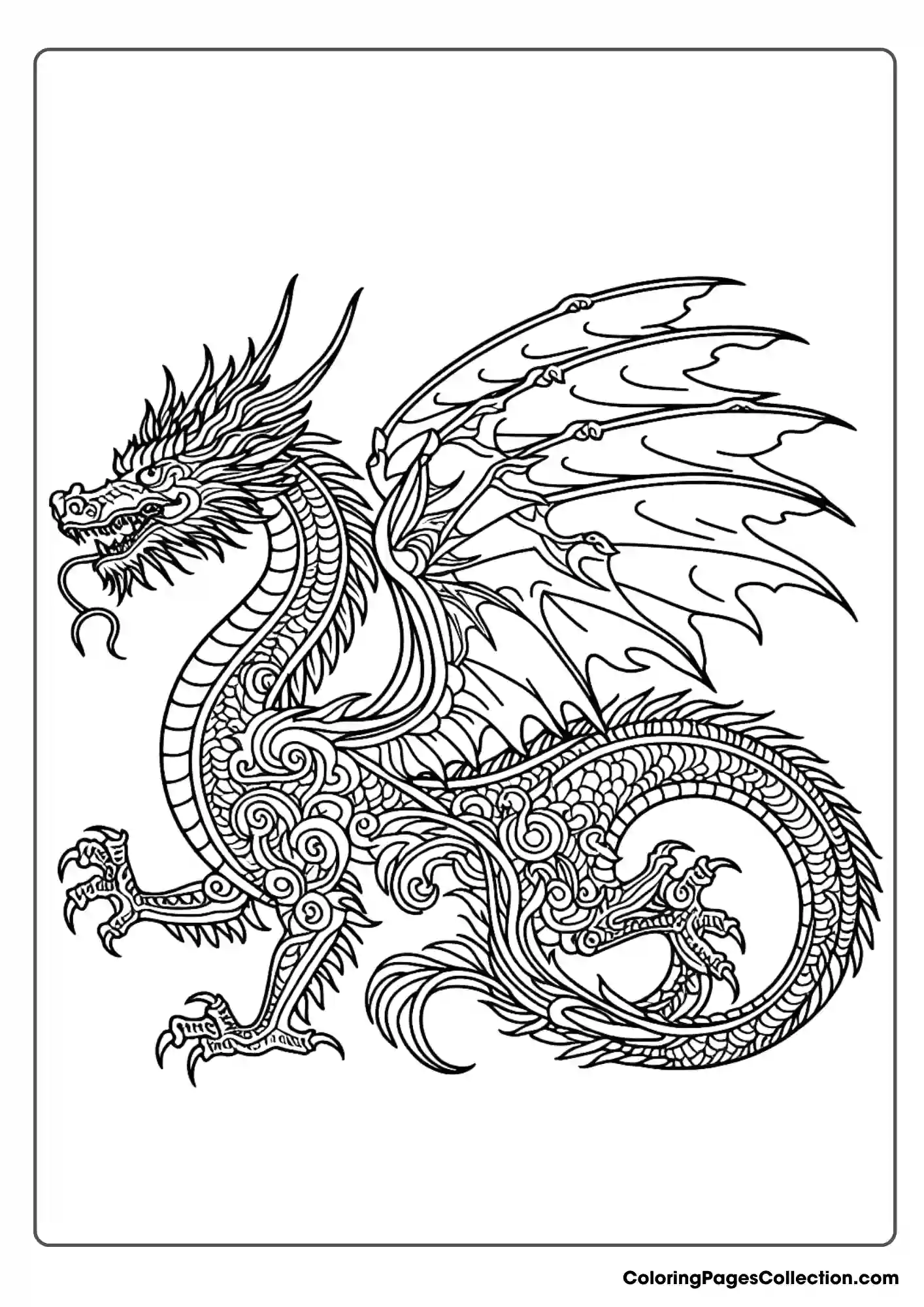 dragon coloring page
