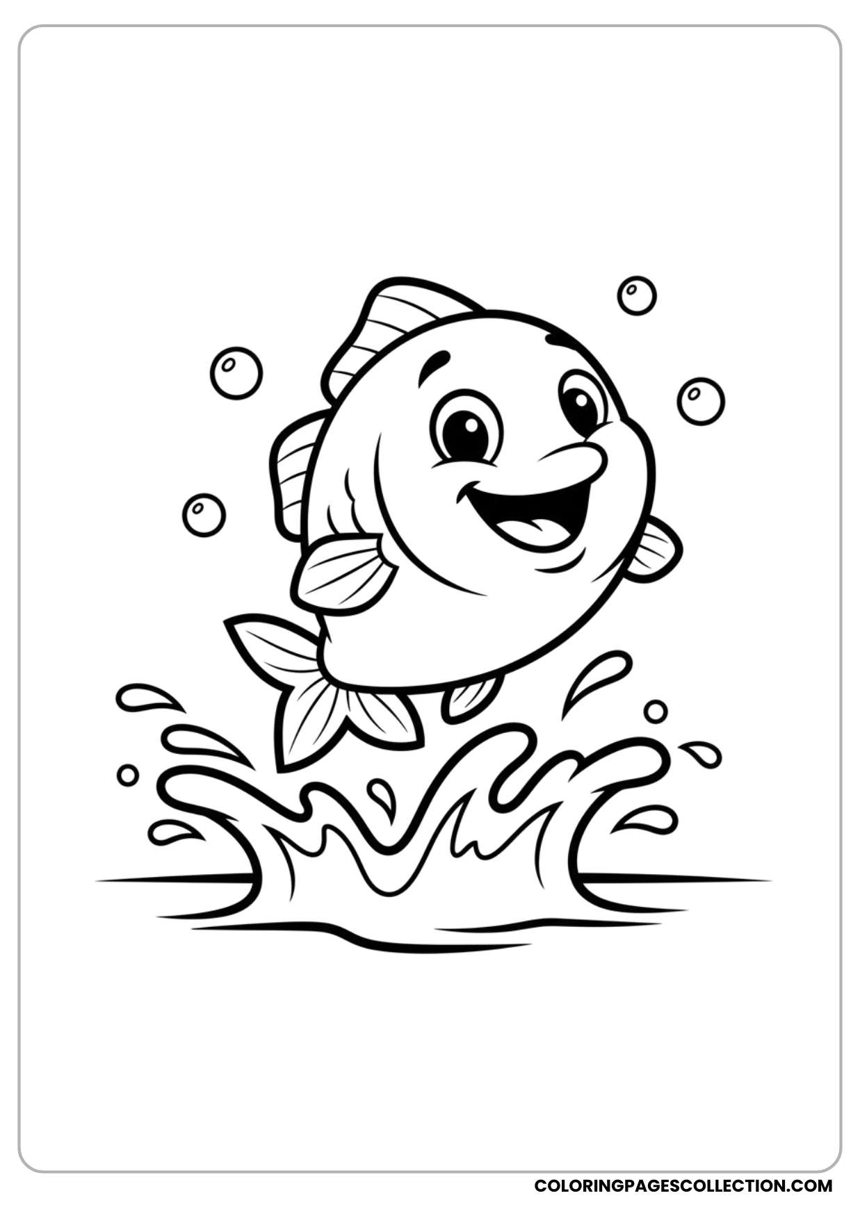 This inspiring jumping-out-of-water coloring page is ready to turn into something magical when you fill it with colors.