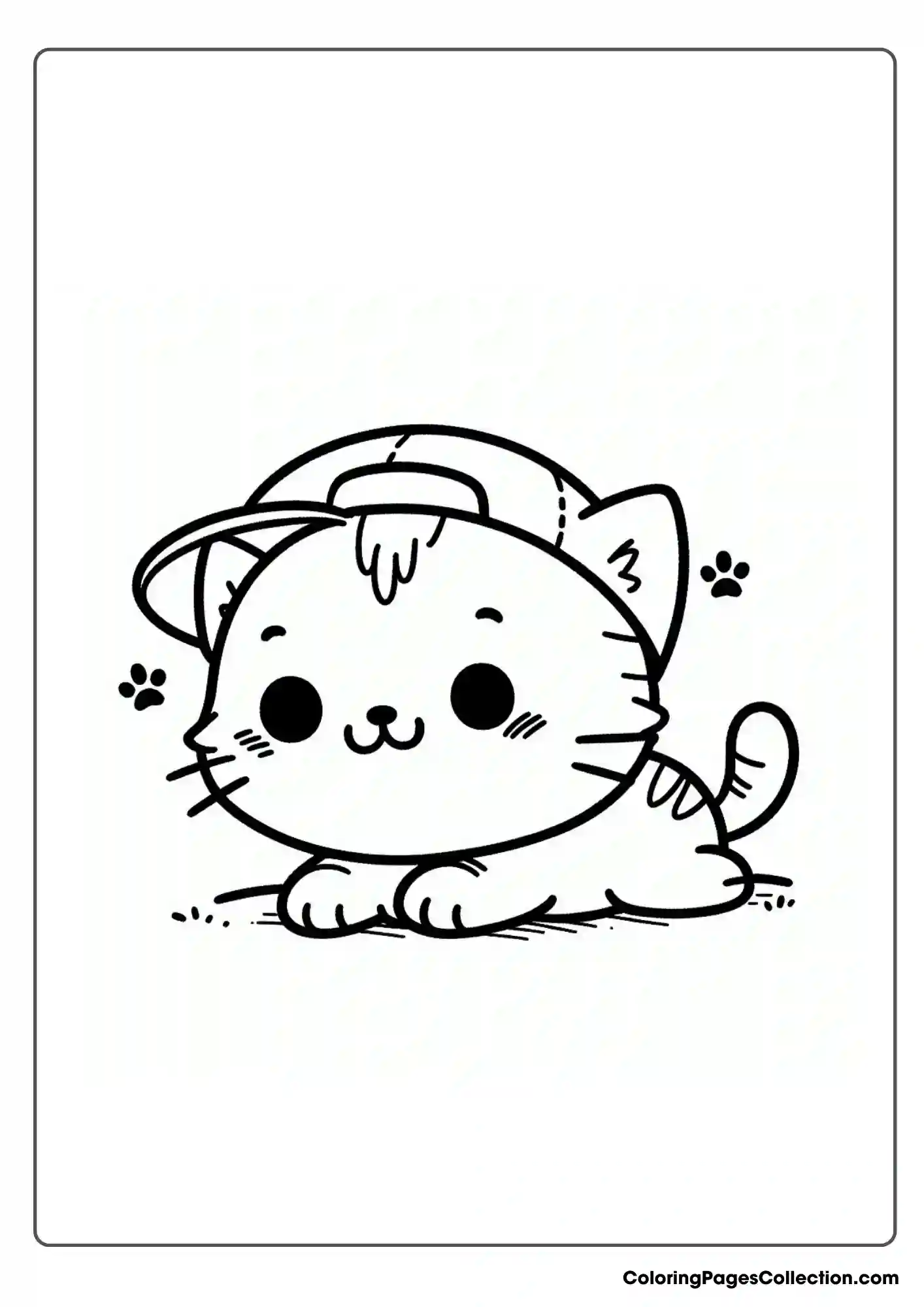 Cute Kitten Coloring Pages Printable Free