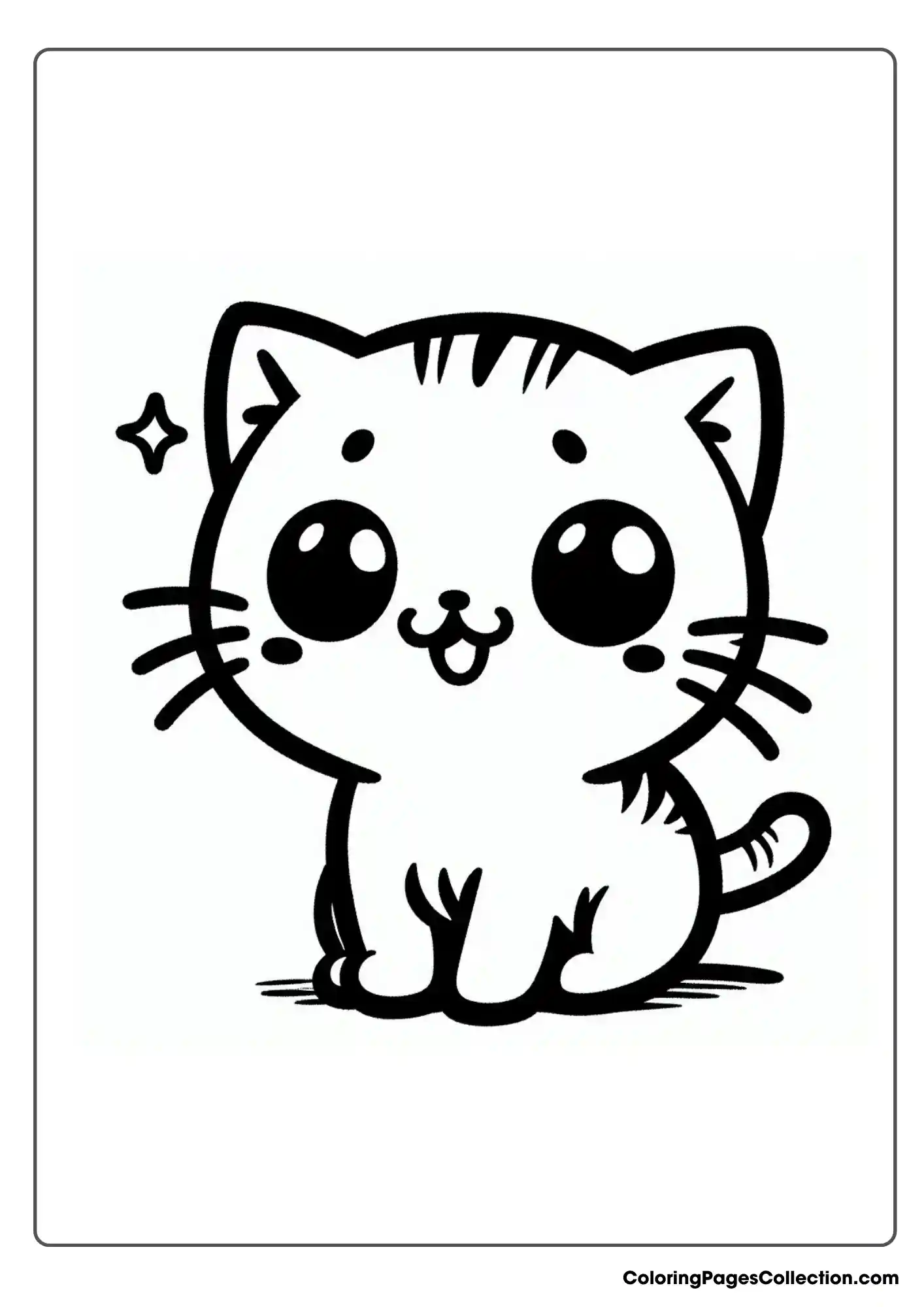 Cute Kitten Coloring Pages Printable Free