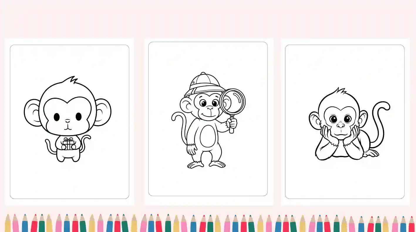 Monkey Coloring Pages