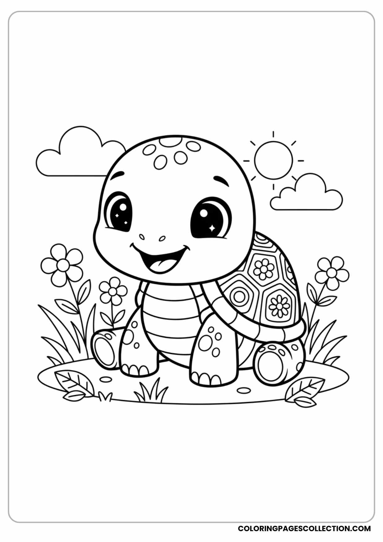 Cute Baby Turtle with Big Eyes