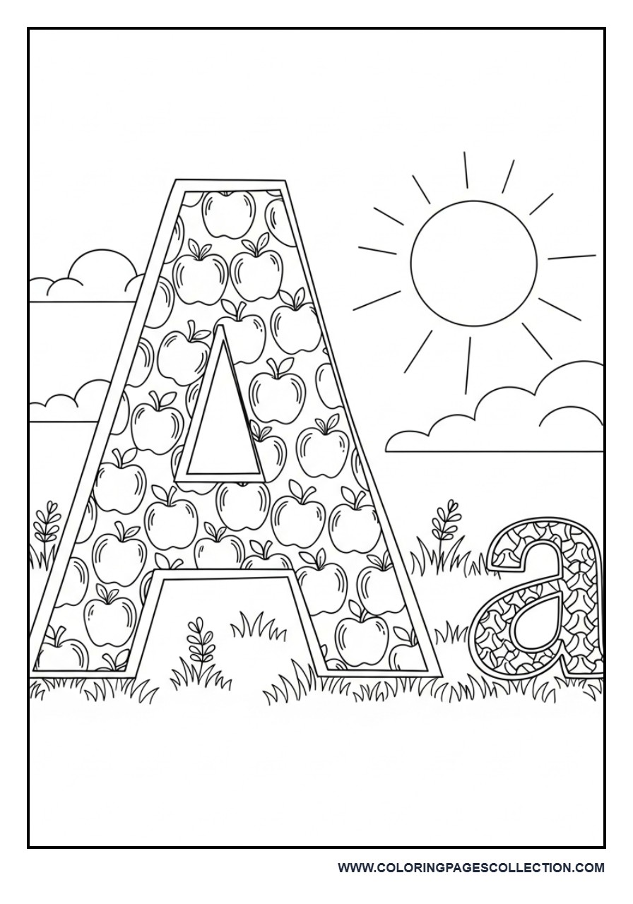 A Letter Pattern with Multiple Apples