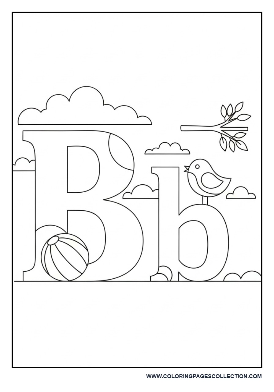 B with Ball and Bird