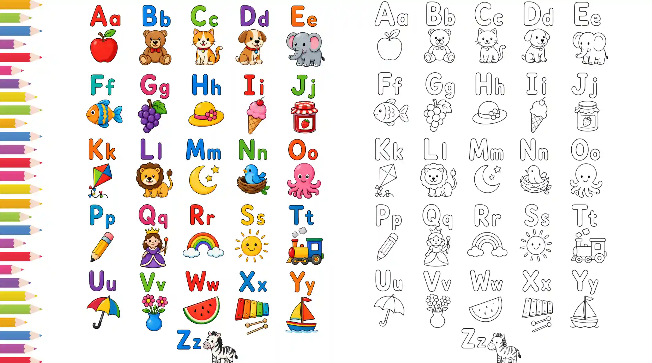 40 Free Printable Alphabet Coloring Pages for Kids (a-z)