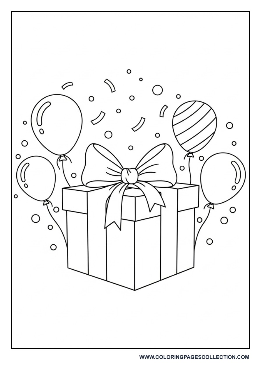 Birthday Gift Bow Scene