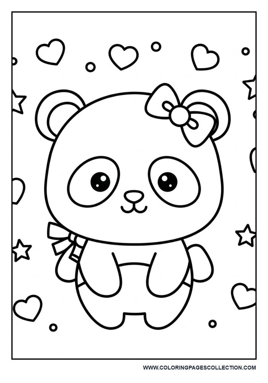 Bow with Cute Panda