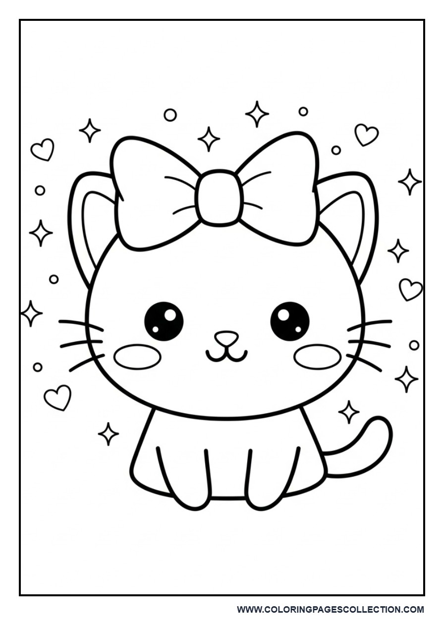 Cat Wearing Hair Bow