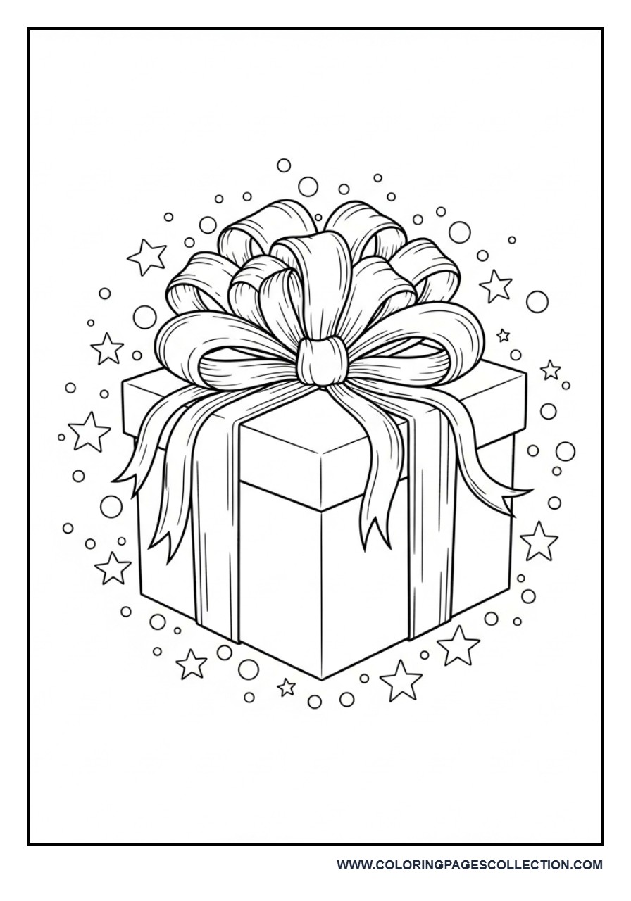 Christmas Bow with Gift Box