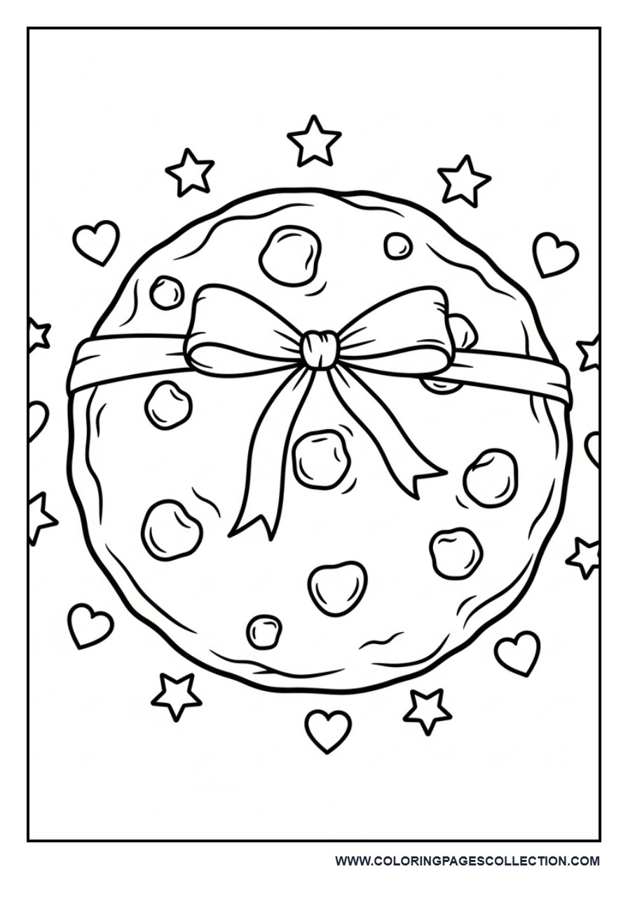 Cookie with Bow Ribbon