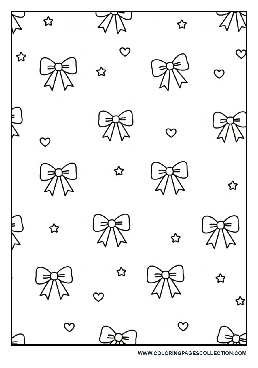 Cute Bow Pattern Page