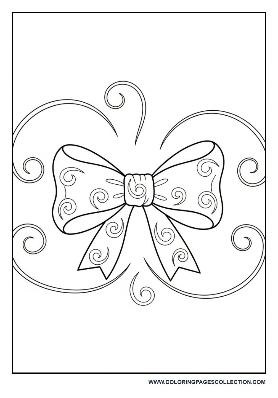 Decorative Bow with Swirls