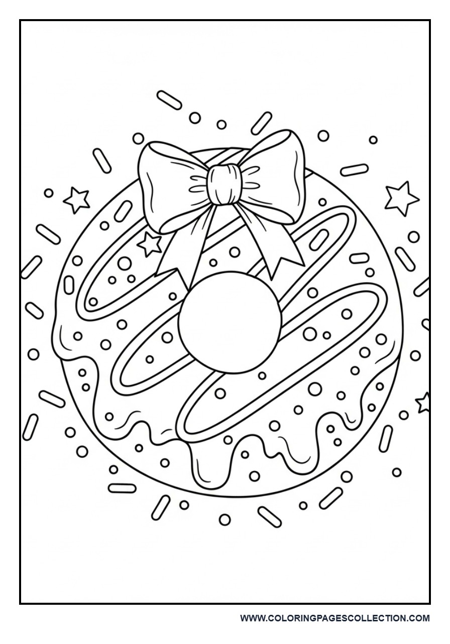 Donut with Ribbon Bow