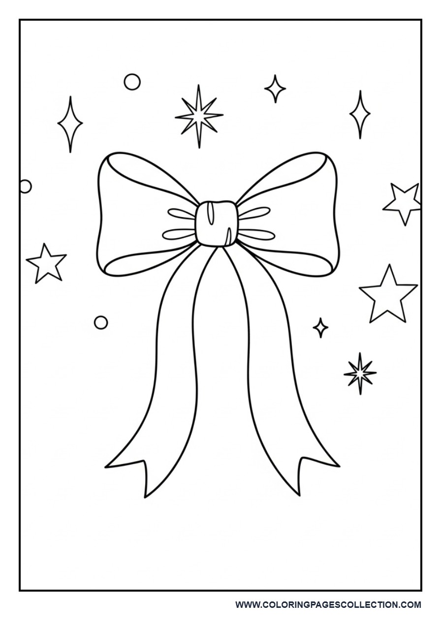 Gift Bow with Ribbon Trails