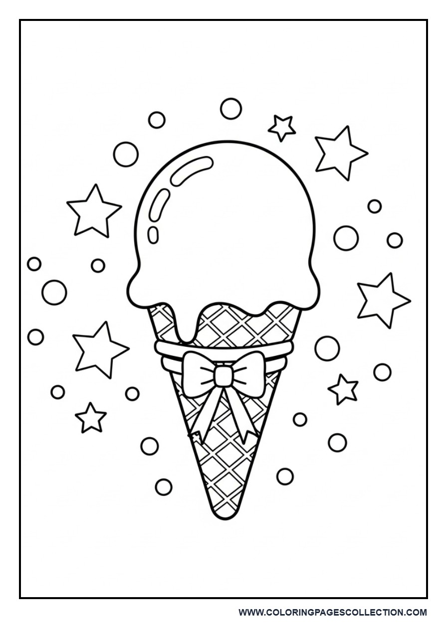 Ice Cream with Bow
