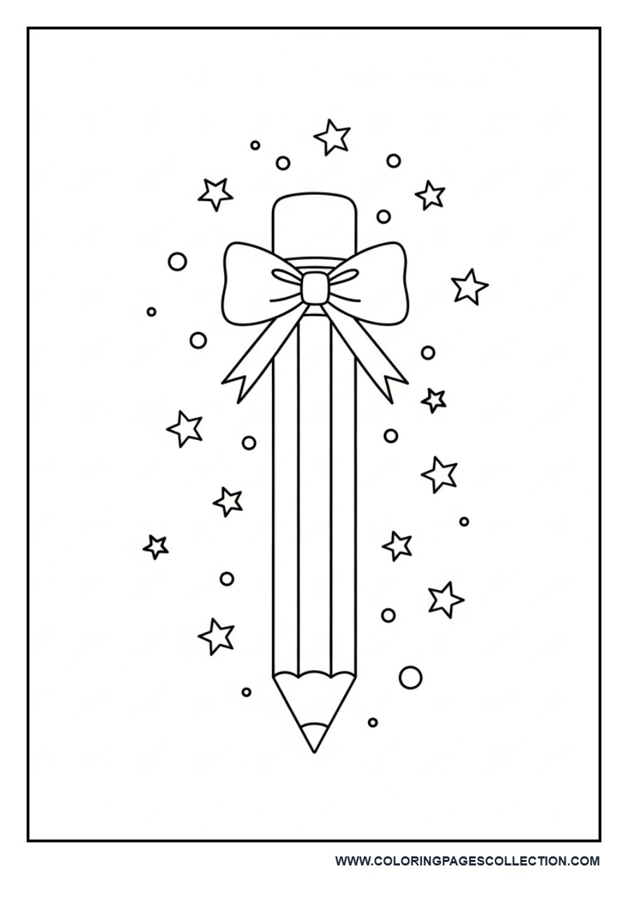 Pencil with Cute Bow