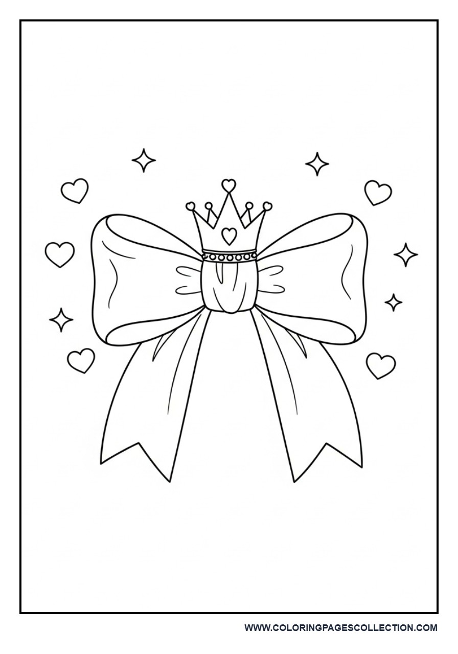 Princess Bow with Crown