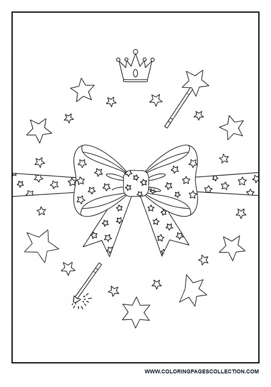 Princess Theme Bow Layout