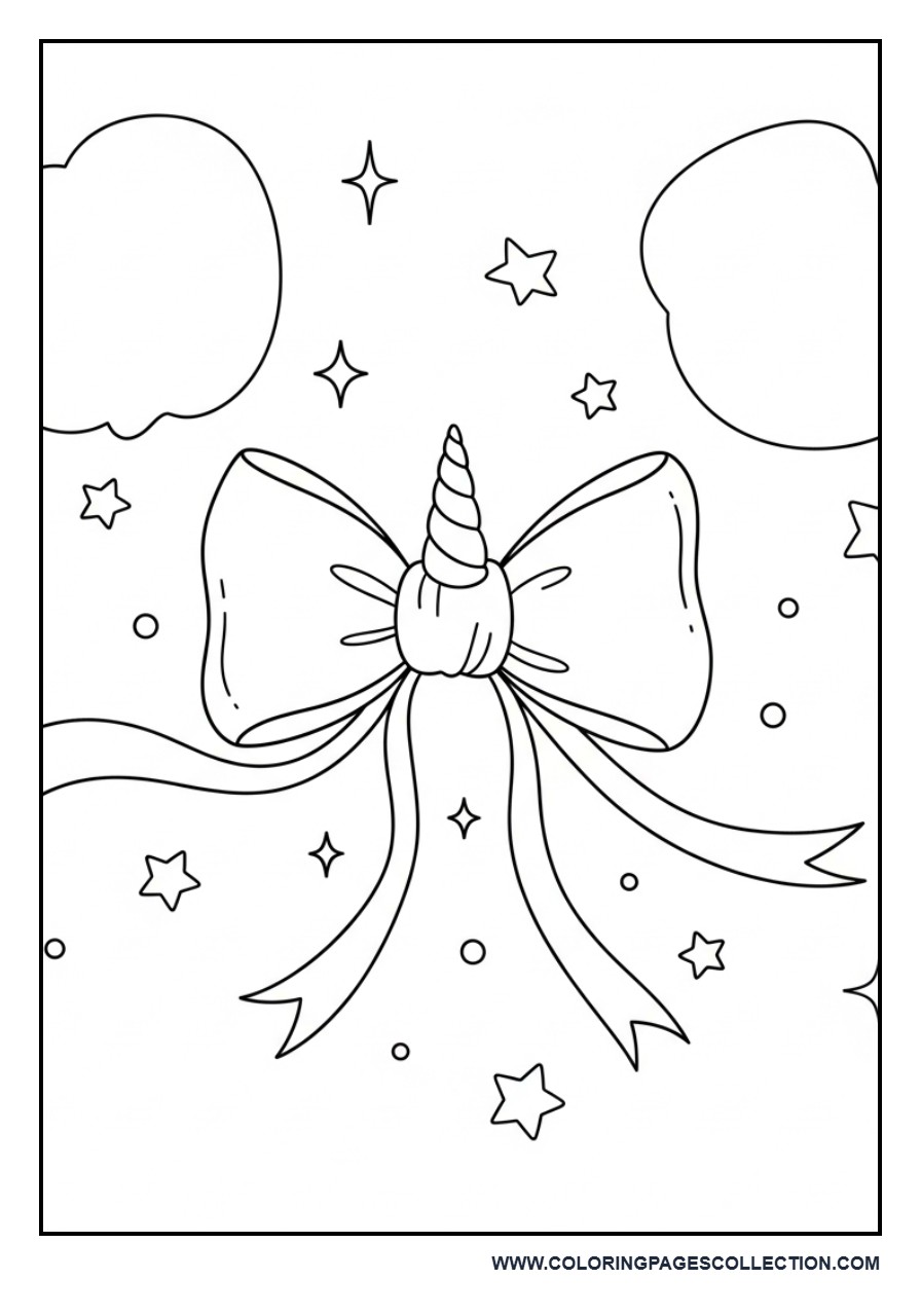 Unicorn Bow with Stars