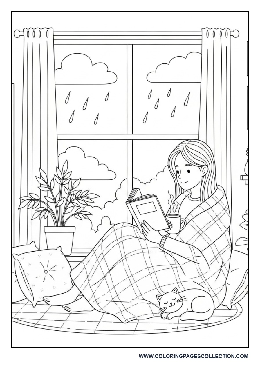Cozy Rainy Day by the Window