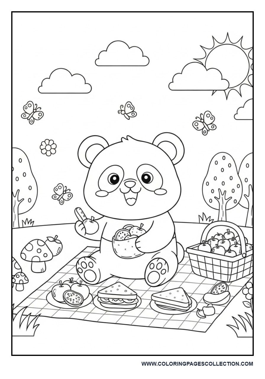 Kawaii Panda Picnic