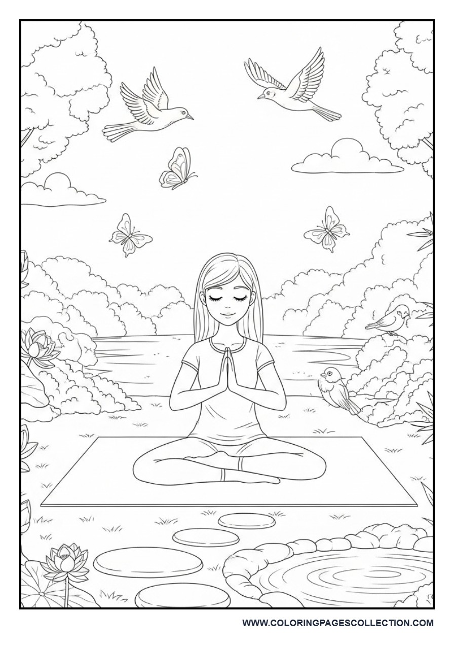 Peaceful Yoga Garden