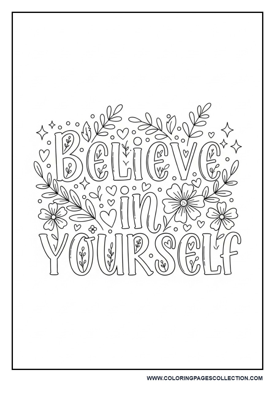 Positive Quote Lettering
