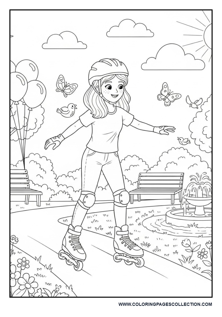 Roller Skating at the Park
