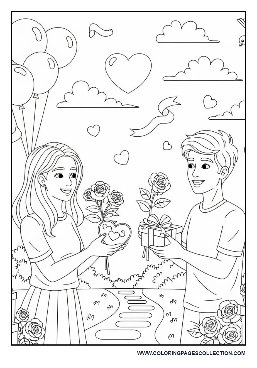 Valentine's Day Couple of Friends