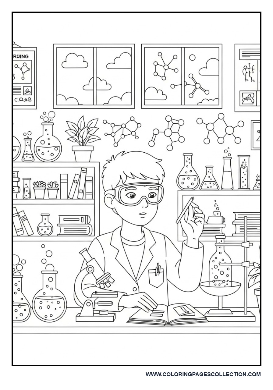 Young Scientist in the Lab