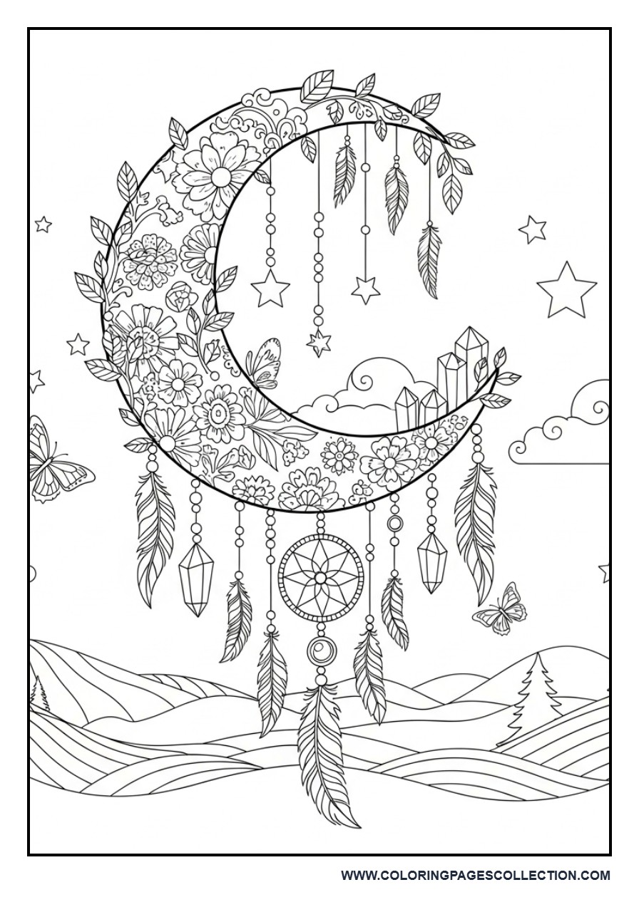 Celestial Dream Catcher Moon