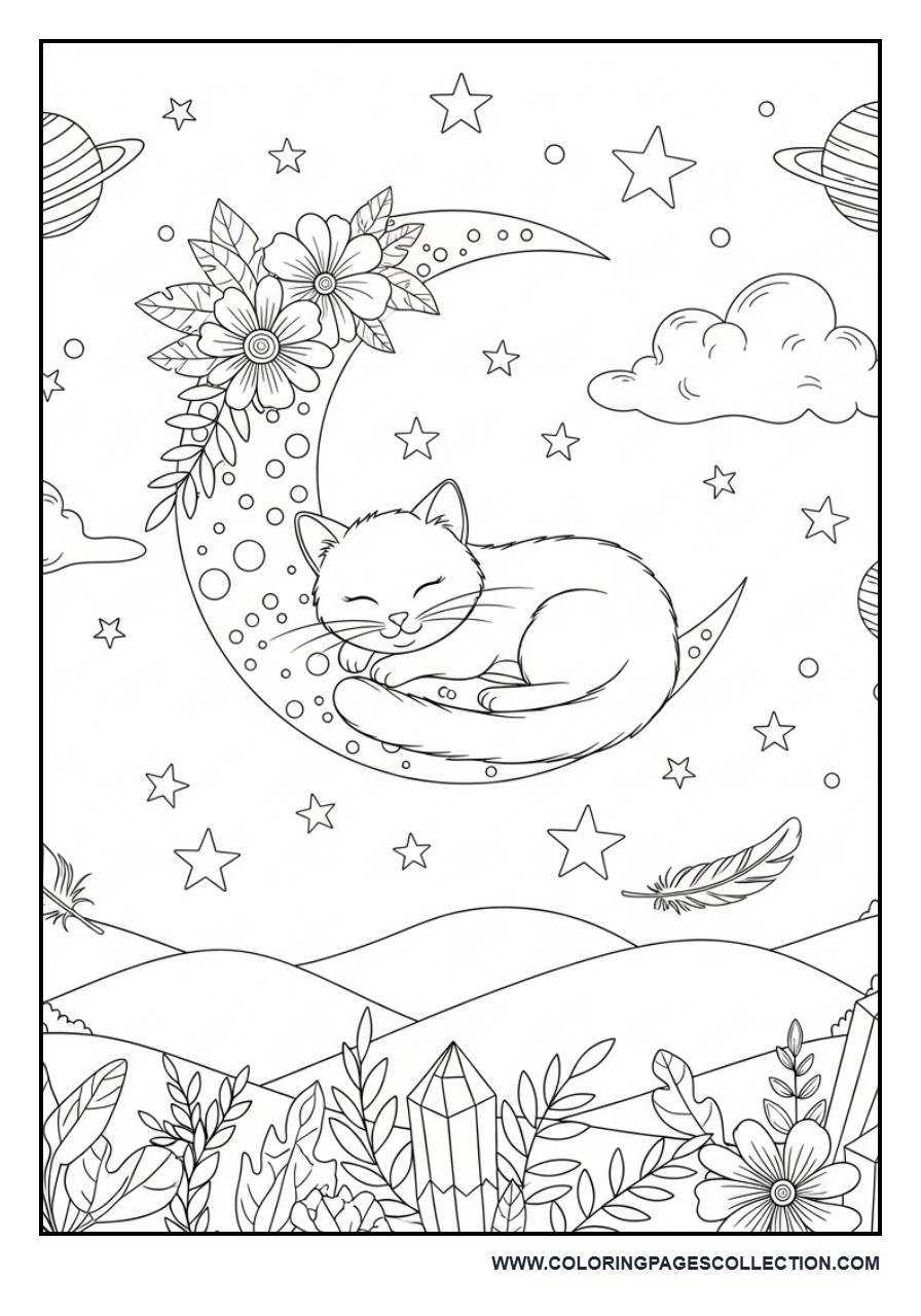 Celestial Sleeping Cat
