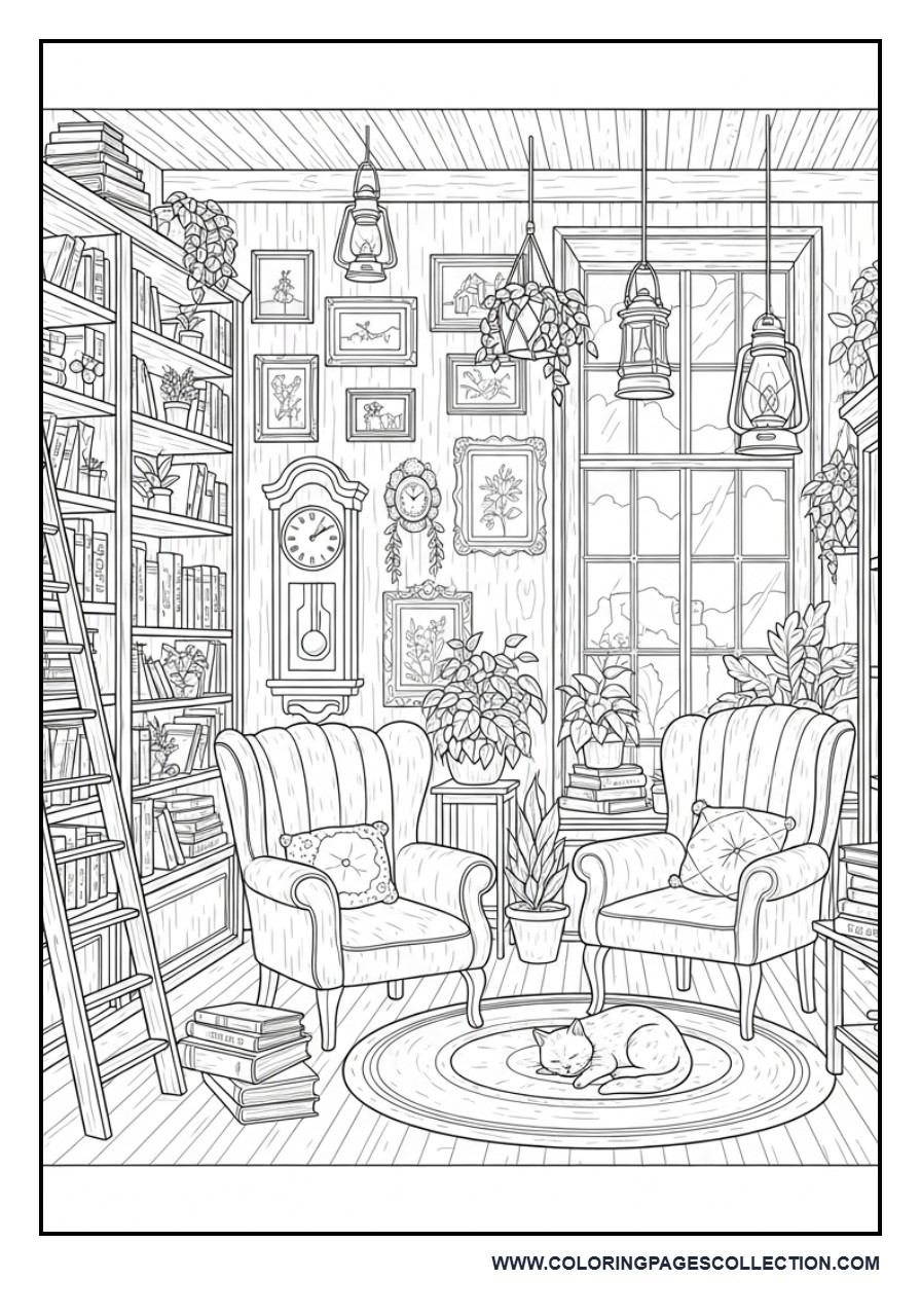 Cozy Vintage Bookstore