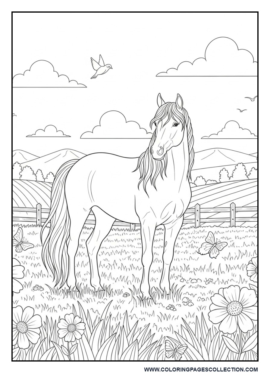 Elegant Horse Meadow