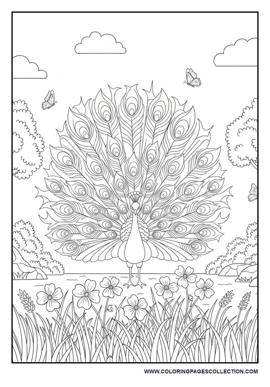 Elegant Peacock in Nature
