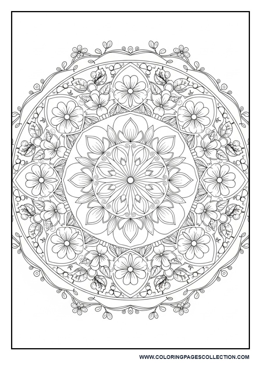 Floral Harmony Mandala