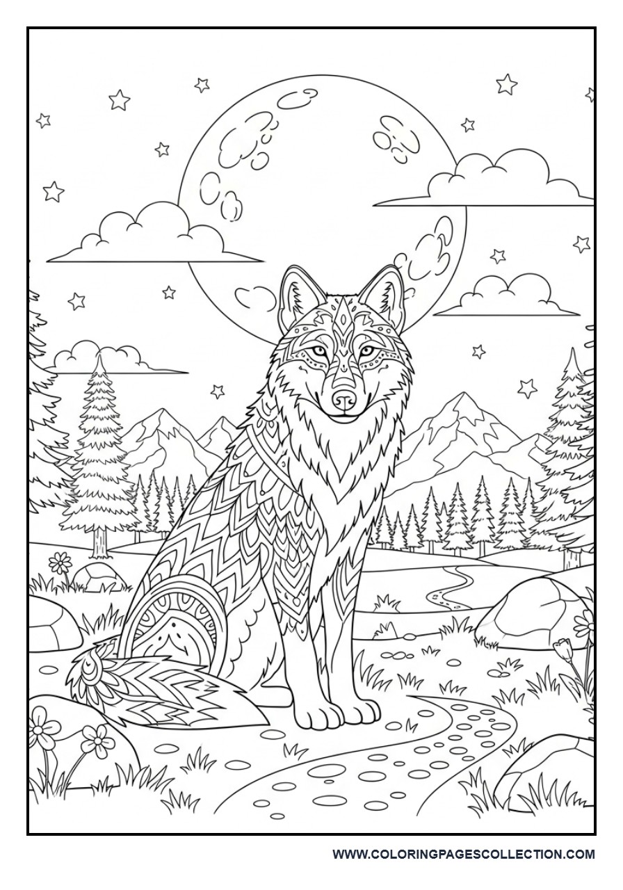 Moonlit Wolf Spirit